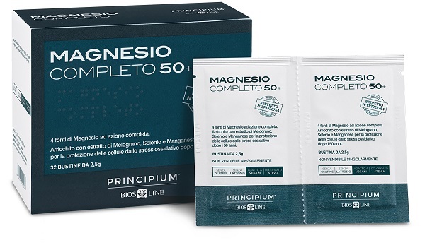 PRINCIPIUM MAGNESIO COMPLETO BREVETTATO 50+ 32 BUSTINE DA 2,5 G - Farmafamily.it