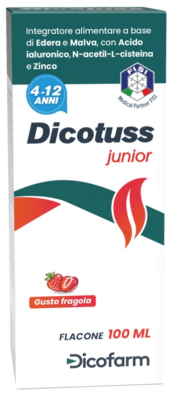 DICOTUSS JUNIOR GUSTO FRAGOLA 100 ML - Farmafamily.it