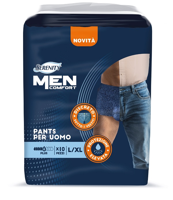 PANNOLONE A MUTANDINA SERENITY MEN COMFORT PLUS L/XL 10 PEZZI - Farmafamily.it