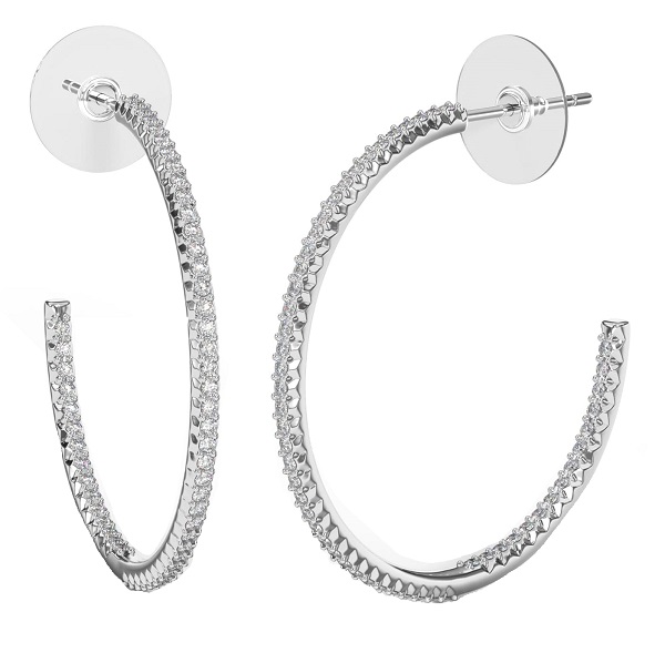 BJT409 ORECCHINI LIORIA 32MM STAINLESS STEEL - Farmafamily.it