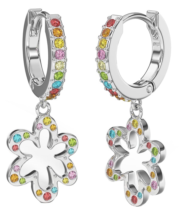BJT412 ORECCHINI SANTORINI/CRISTALLI MULTICOLOR STAINLESS STEEL - Farmafamily.it