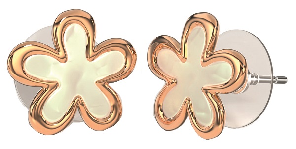 BJT423 ORECCHINI DAISY 11MM GOLD PLATED - Farmafamily.it