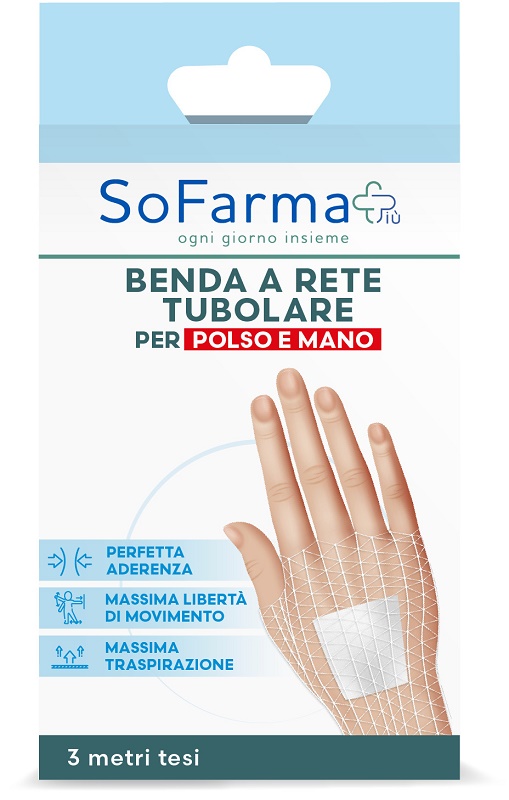 BENDA A RETE TUBOLARE SOFARMAPIU' PER POLSO E MANO 3 METRI TESI - Farmafamily.it