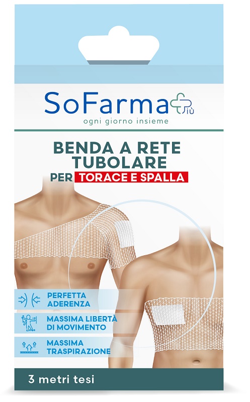 BENDA A RETE TUBOLARE SOFARMAPIU' PER TORACE E SPALLE 3 METRI TESI - Farmafamily.it