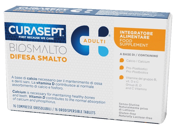 CURASEPT BIOSMALTO DIFESA SMALTO ADULTI 16 COMPRESSE OROSOLUBILI - Farmafamily.it