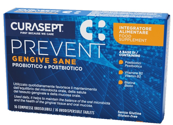 CURASEPT PREVENT GENGIVE SANE 16 COMPRESSE OROSOLUBILI - Farmafamily.it