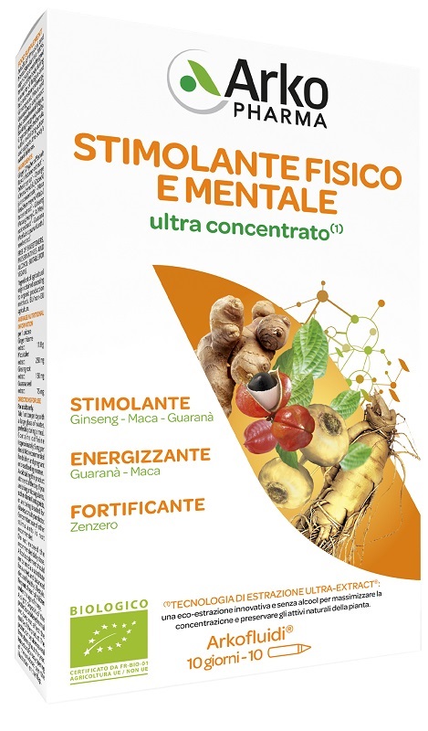 ARKOFLUIDI STIMOLANTE FISICO MENTALE ULTRACONCENTRATO 10 FIALE DA 15 ML - Farmafamily.it