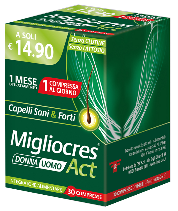 MIGLIOCRES ACT 30 COMPRESSE DIVISIBILI - Farmafamily.it