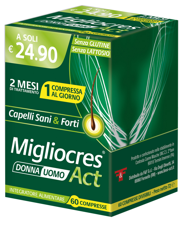 MIGLIOCRES ACT 60 COMPRESSE DIVISIBILI - Farmafamily.it