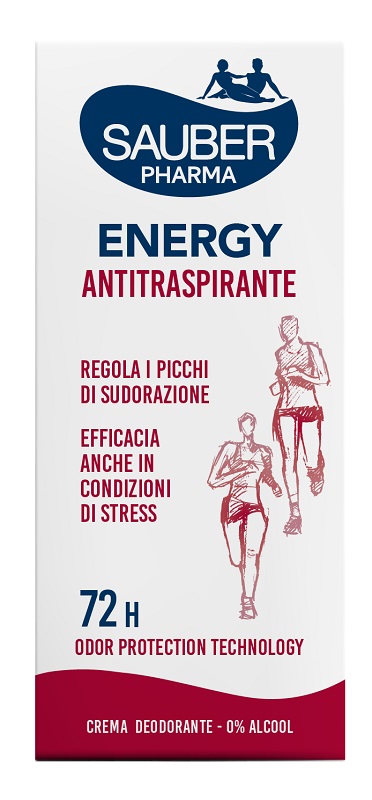 SAUBER DEO 72H ENERGY ANTITRASPIRANTE CREMA 35 ML - Farmafamily.it