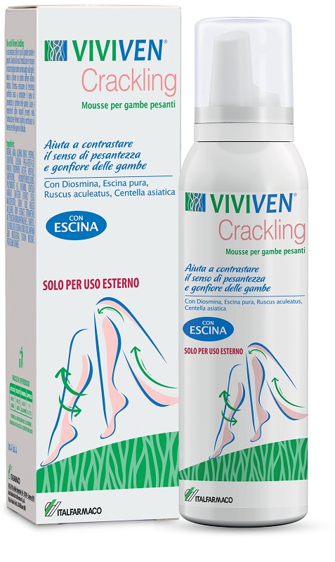 VIVIVEN CRACKLING MOUSSE GAMBE PESANTI 150 ML - Farmafamily.it