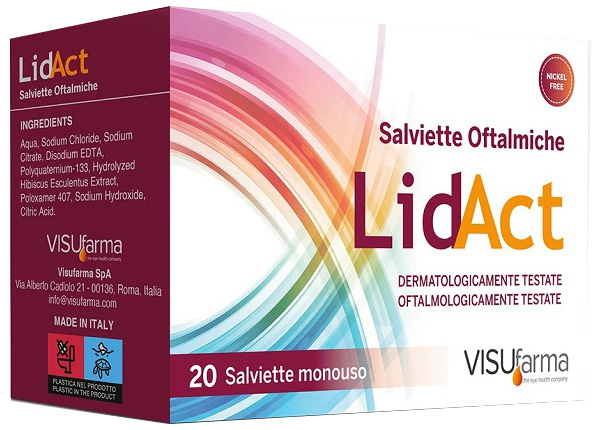 LIDACT SALVIETTE OFTALMICHE PERIOCULARI MONOUSO 20 PEZZI - Farmafamily.it