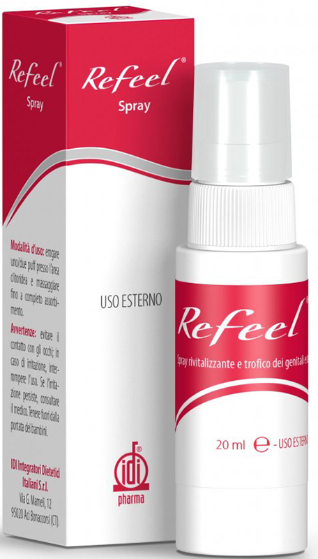 REFEEL SPRAY RIVITALIZZANTE E TROFICO DEI GENITALI ESTERNI FEMMINILI 20 ML - Farmafamily.it
