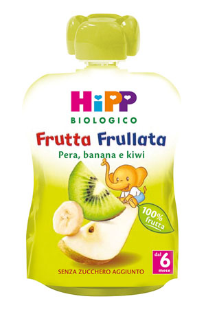 HIPP BIO FRUTTA FRULLATA PERA BANANA KIWI 90 G - Farmafamily.it