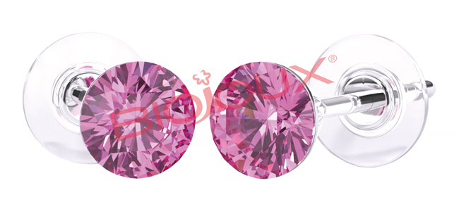 ORECCHINI STERILI BJT946 SWA CRYSTAL ROSE - Farmafamily.it