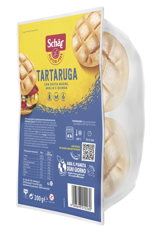 SCHAR TARTARUGA PANE SENZA LATTOSIO 200 G - Farmafamily.it