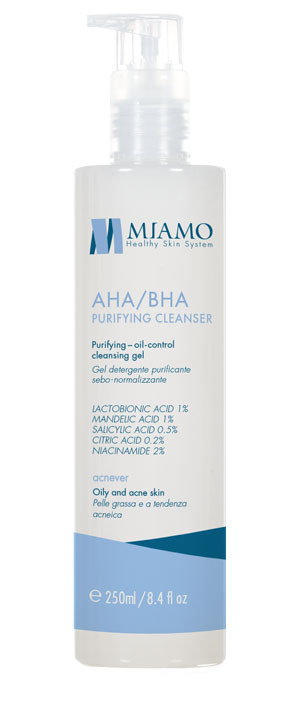 MIAMO ACNEVER AHA/BHA PURIFYING CLEANSER 250 ML - Farmafamily.it