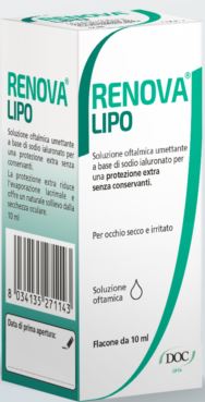 RENOVA COLLIRIO SOSTITUTO LACRIMALE A BASE DI ACIDO IALURONICO 0,4% E LIPIDI FLACONE DA 10 ML SENZA CONSERVANTI - Farmafamily.it