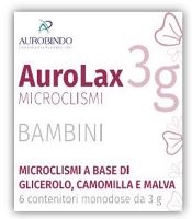 MICROCLISMI PER BAMBINI AUROLAX 6 CONTENITORI 3 G - Farmafamily.it
