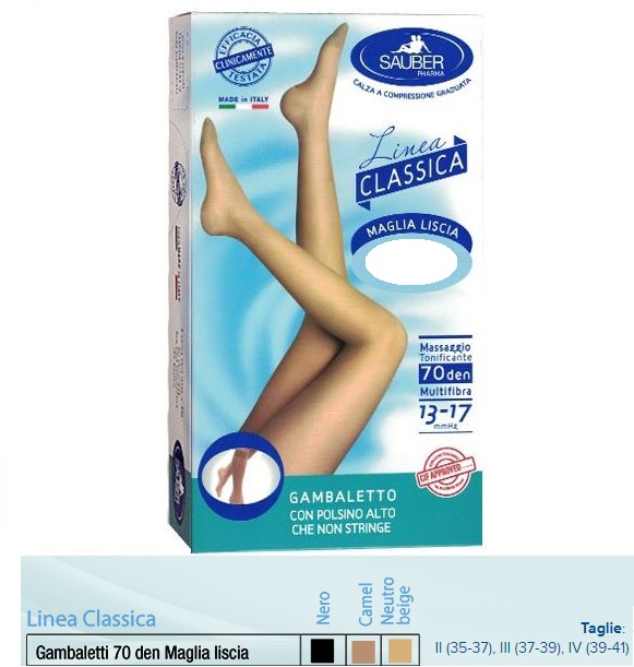 SAUBER GAMBALETTO MAGLIA LISCIA 140 DENARI NERO 2 - Farmafamily.it