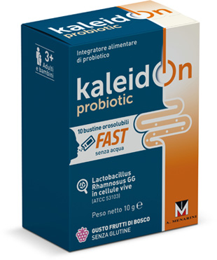 KALEIDON PROBIOTIC FAST FRUTTI DI BOSCO 10 BUSTE OROSOLUBILI - Farmafamily.it