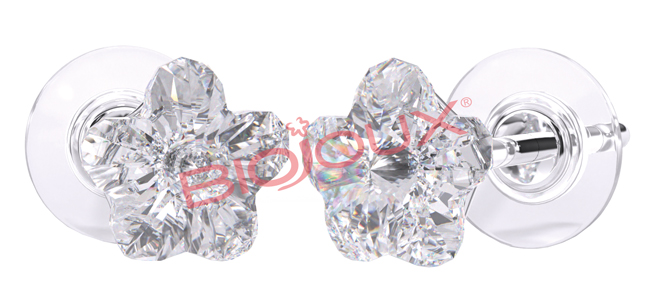 ORECCHINO POST FORATURA SWAROVSKI CRYSTAL FLOWER ARTICOLO BJT963 - Farmafamily.it
