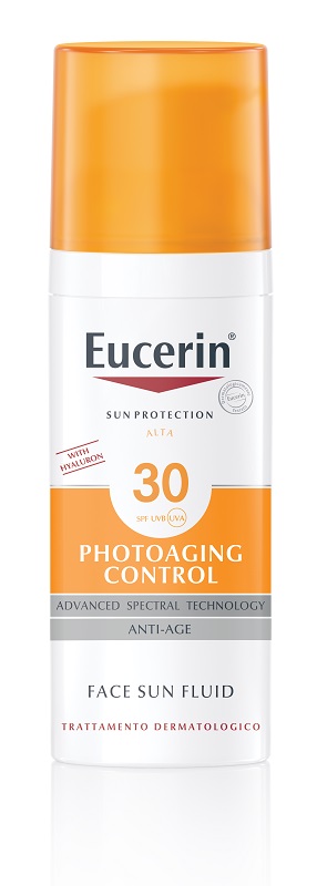 EUCERIN SUN PROTECTION SPF 30 PHOTOAGING CONTROL FACE SUN FLUID ANTI AGE 50 ML - Farmafamily.it