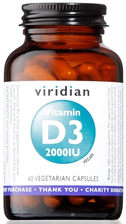 VIRIDIAN VITAMIN D3 2000IU 60CPS - Farmafamily.it