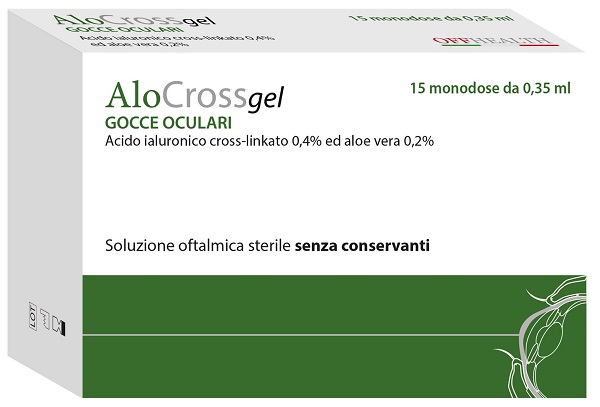 ALOCROSS SOLUZIONE OFTALMICA ACIDO IALURONICO CROSS-LINKATO 0,2% E ALOE VERA 15 MONODOSE DA 0,35 ML - Farmafamily.it