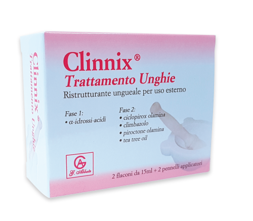CLINNIX TRATTAMENTO UNGHIE 2 FLACONI 15 ML + 2 PENNELLI APPLICATORI - Farmafamily.it