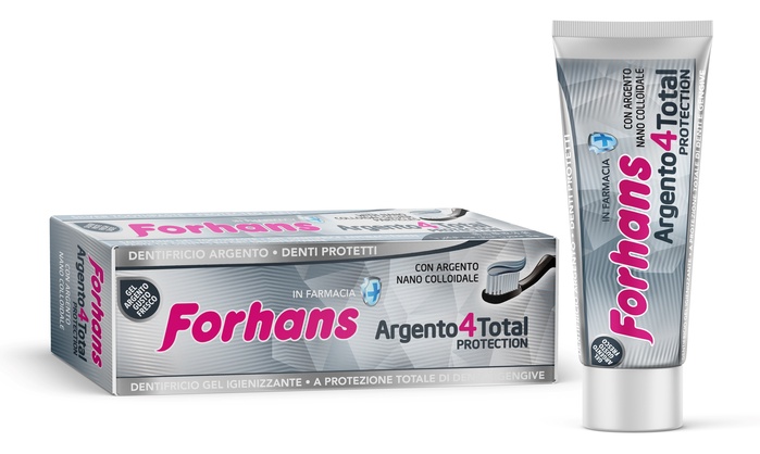 DENTIFRICIO SILVER 4 WHITE FORHANS 75 ML - Farmafamily.it