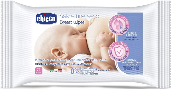 CHICCO SALVIETTE DETERGENTI PER IL SENO 72 PEZZI - Farmafamily.it