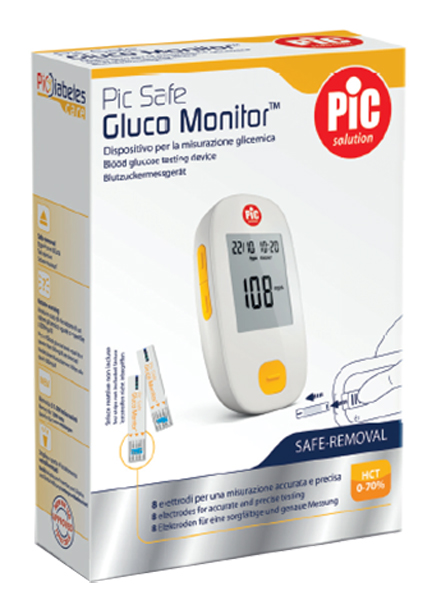 GLUCOMETRO CON MONITOR PIC GLUCO SAFE 1 PEZZO - Farmafamily.it