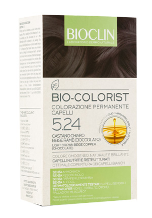 BIOCLIN BIO COLORIST 5,24 CASTANO CHIARO BEIGE RAME CIOCCOLATO - Farmafamily.it
