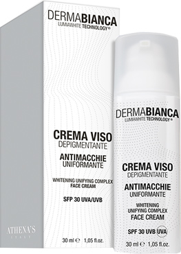 DERMABIANCA CREMA VISO DEPIGMENTANTE ANTIMACCHIE SPF30 UVA/UVB 30 ML - Farmafamily.it