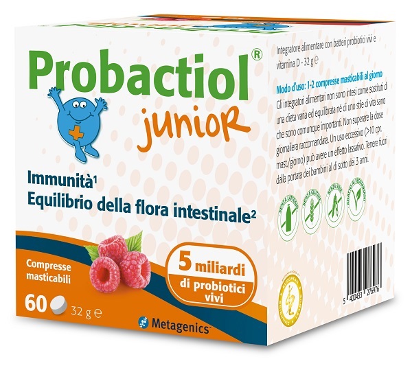 PROBACTIOL JUNIOR 60 COMPRESSE MASTICABILI NEW - Farmafamily.it