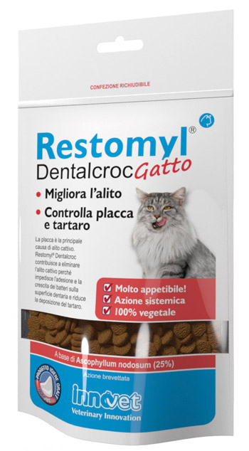 RESTOMYL DENTALCROC GATTO BUSTA 60 G - Farmafamily.it
