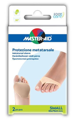 PROTEZIONE IN GEL E TESSUTO  MASTER-AID FOOTCARE PER METATARSO SMALL 2 PEZZI G2 - Farmafamily.it