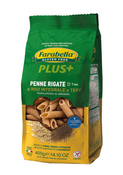 FARABELLA PENNE RISO INTEGRALE E TEFF 400 G - Farmafamily.it