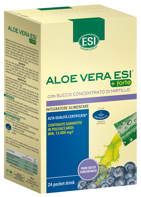 ESI ALOE VERA SUCCO + FORTE MIRTILLO 24 POCKET DRINK - Farmafamily.it