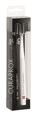 SPAZZOLINO CURAPROX WHITE IS BLACK WHITE/BLACK 2 PEZZI - Farmafamily.it