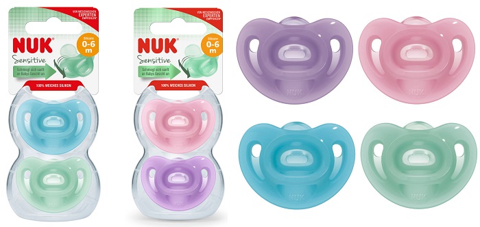 NUK SUCCHIETTO SENSITIVE IN SILICONE 0-6 MESI 2 PEZZI - Farmafamily.it