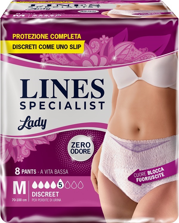 LINES SPECIALIST PANTS DISCREET M FARMA 8 PEZZI - Farmafamily.it