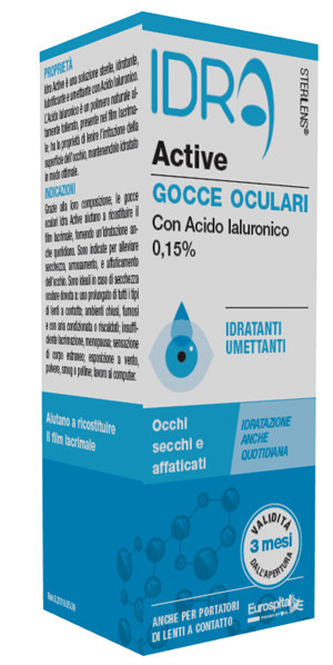 GOCCE OCULARI STERILENS IDRA ACTIVE 10 ML CON ACIDO IALURONICO 0,15% - Farmafamily.it