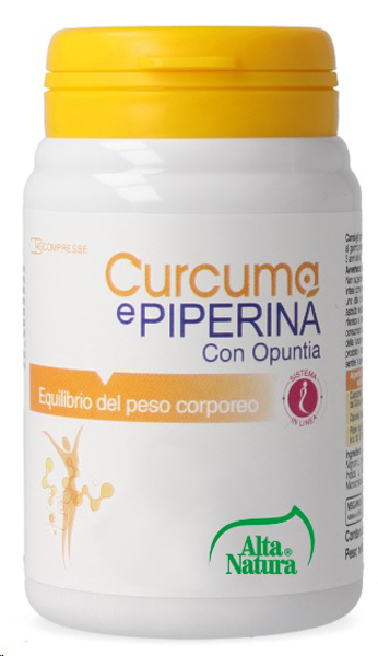 CURCUMA E PIPERINA CON OPUNTIA 45 COMPRESSE 900MG - Farmafamily.it