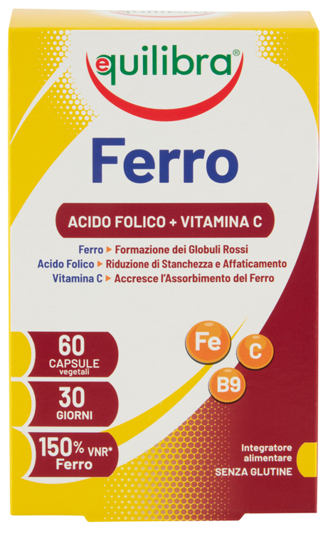 FERRO CON ACIDO FOLICO + VITAMINA C 60 CAPSULE - Farmafamily.it