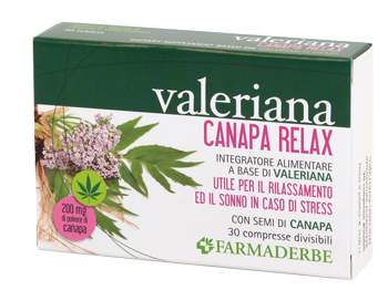 VALERIANA CANAPA RELAX 30 COMPRESSE DIVISIBILI - Farmafamily.it