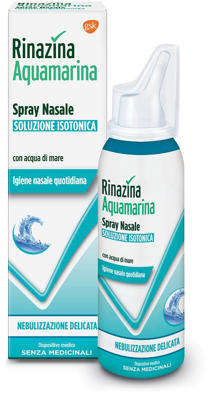 RINAZINA AQUAMARINA ISOTONICA SPRAY NEBULIZZAZIONE DELICATA 100 ML - Farmafamily.it