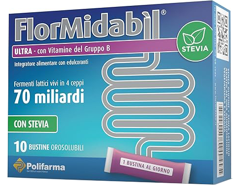 FLORMIDABIL ULTRA 10 BUSTINE CON STEVIA - Farmafamily.it