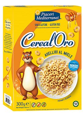 PIACERI MEDITERRANEI CEREALORO ANELLINI MIELE 300 G - Farmafamily.it